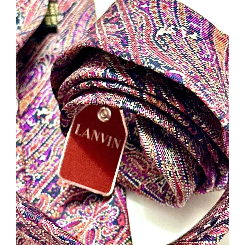 NWT Lavin Paris Silk Multicolored Pattern Tie Business Dress Up Elegant